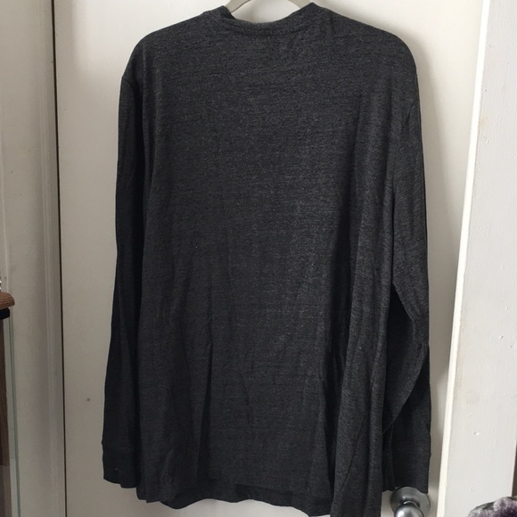 Old Navy Henley Style XXL Long Sleeve Heather Gray - Picture 3 of 4